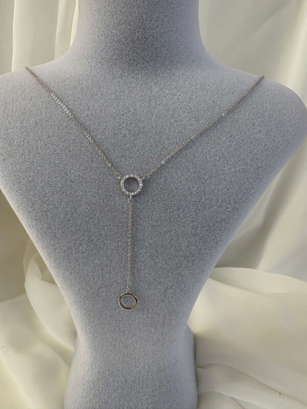 2 Halkalı Mini Y Kolye - 2