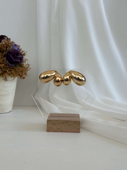 2'li Büyük Damlalı Küpe