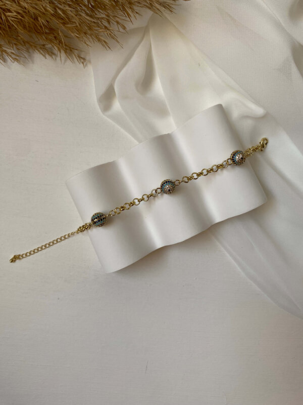 3 Nazar Boncuklu Bileklik - 1