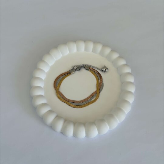 3 Renkli Balık Sırtı Ezme Bileklik  - 2