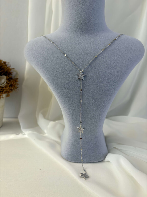 3 Yıldızlı - Pul Zincirli Y Kolye - 1