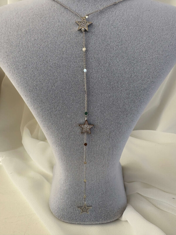 3 Yıldızlı - Pul Zincirli Y Kolye - 4