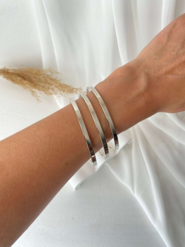 3'lü Ajda Bilezik - Gümüş Renk - 3