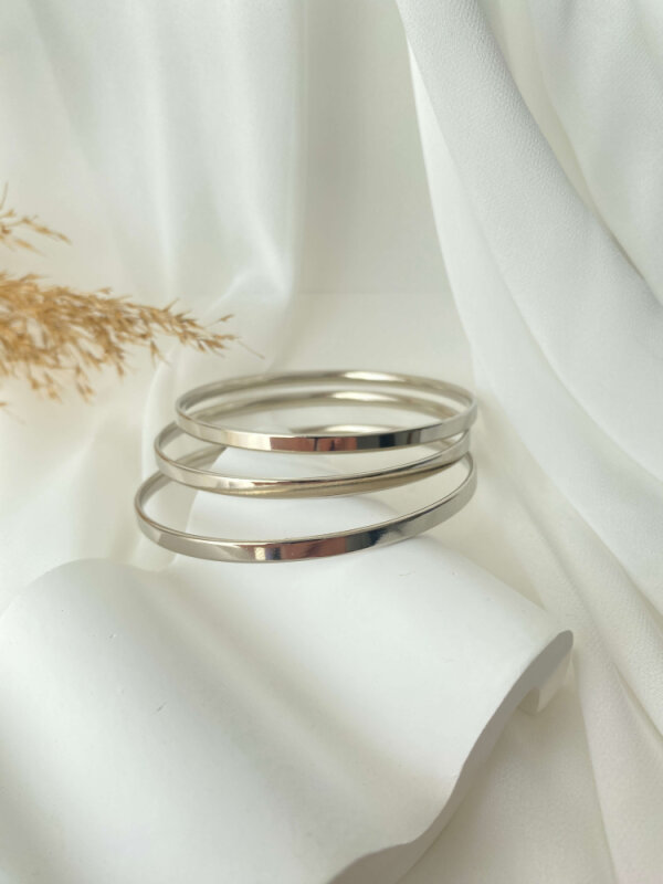 3'lü Ajda Bilezik - Gümüş Renk - 1