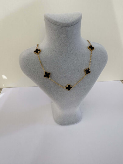 5'li Yonca Kolye - Siyah