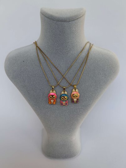 Açık Pembe Labubu Kolye - 3