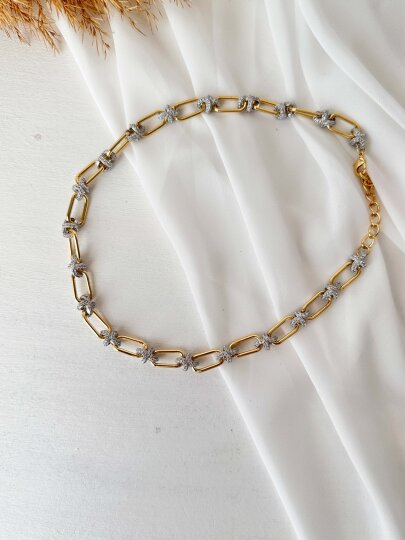 Ataç Ortası Taş Montür Kolye - 4