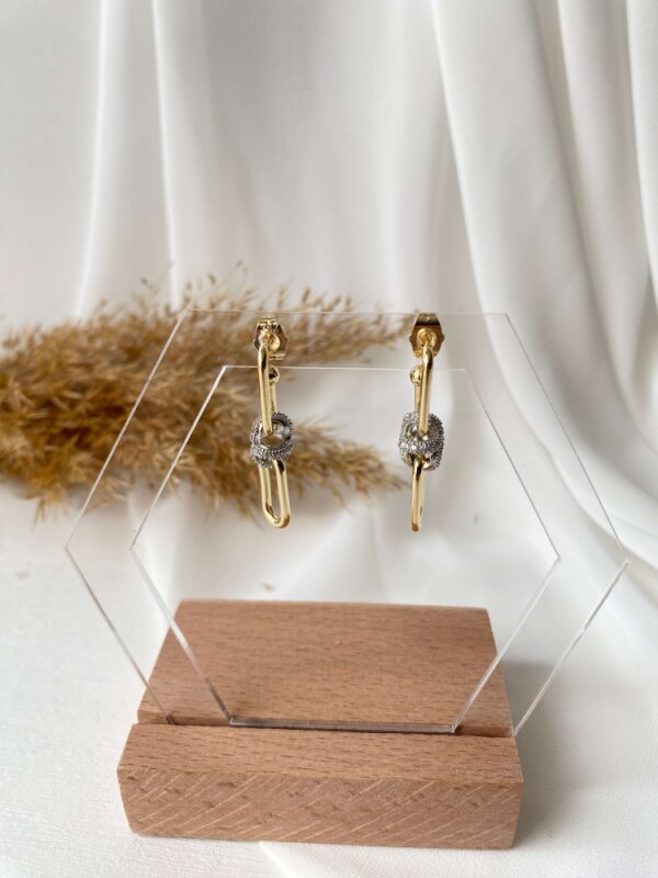 Ataç Ortası Taş Montür Küpe - 1