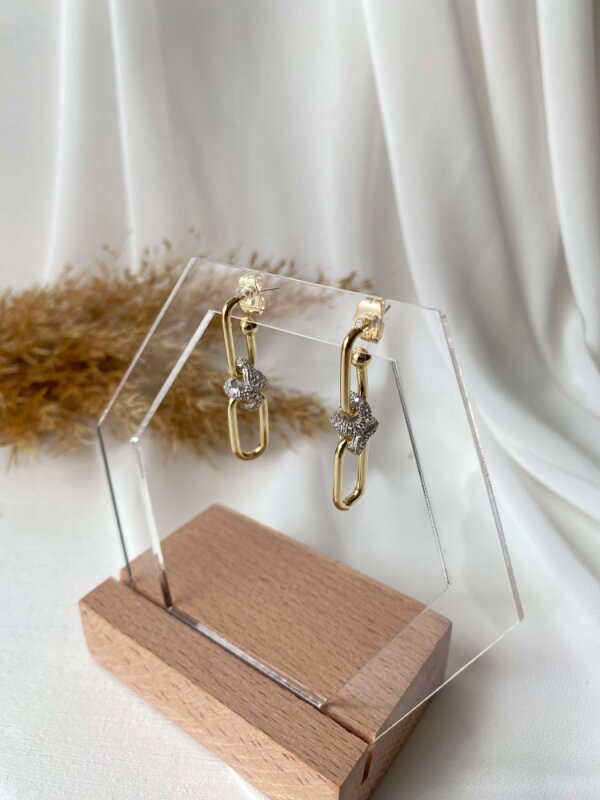 Ataç Ortası Taş Montür Küpe - 2