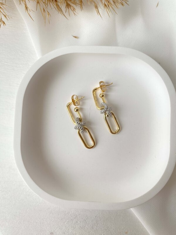 Ataç Ortası Taş Montür Küpe - 3