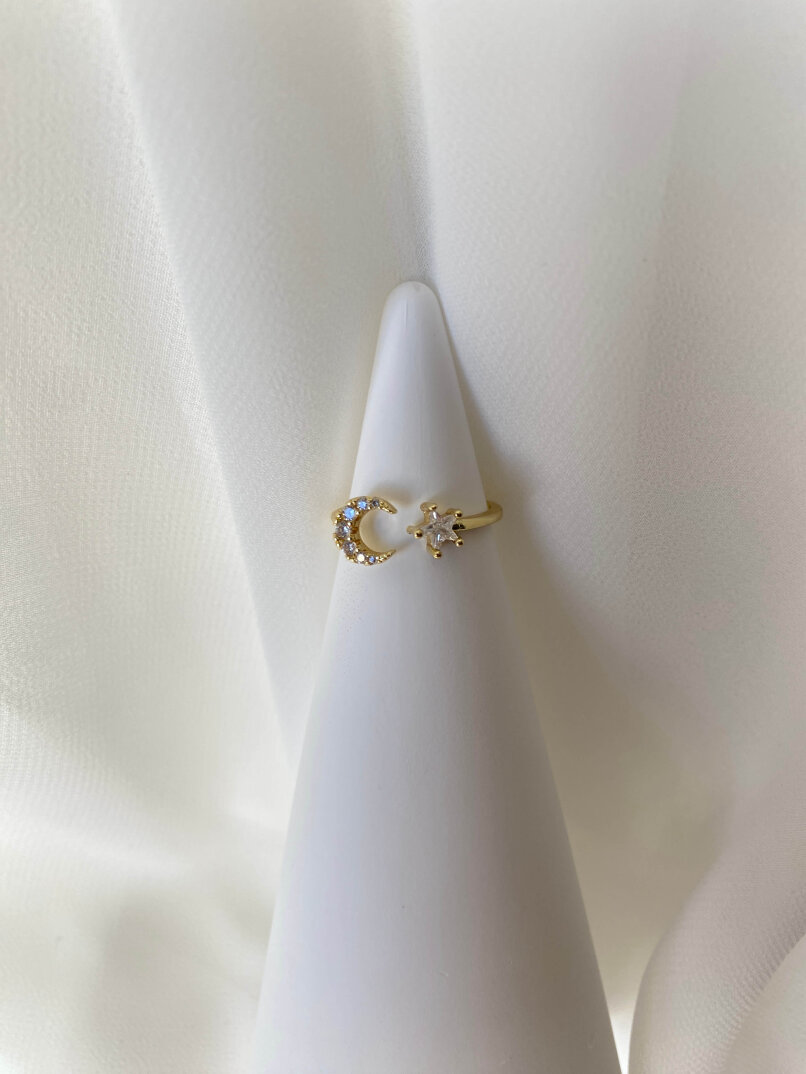 Ay Yıldız Yüzük-Gold  - 1