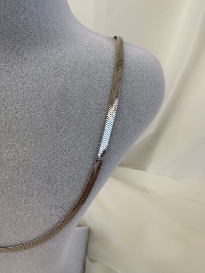 Balık Sırtı Kolye- Gümüş Renk - 2