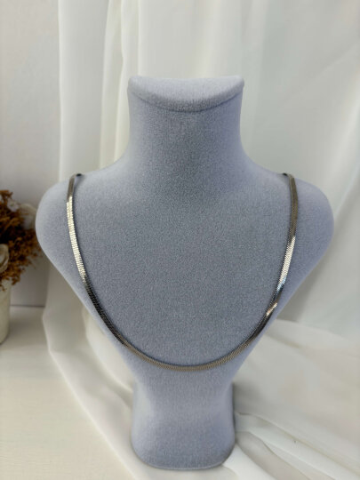 Balık Sırtı Kolye- Gümüş Renk