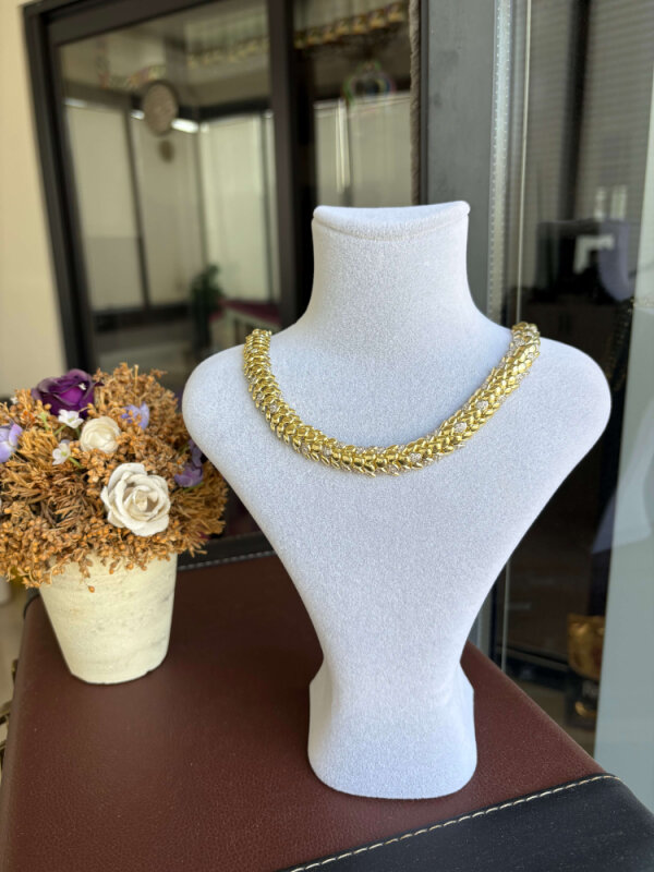 Kalın Yılan Derisi Görünümlü Kolye - 1