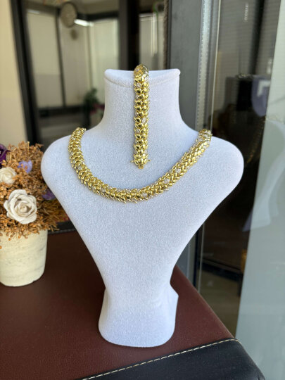 Kalın Yılan Derisi Görünümlü Kolye - 2