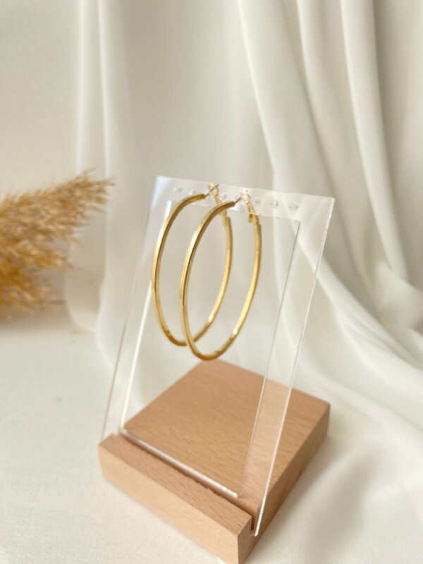 Büyük Boy Oval Halka Küpe - 1