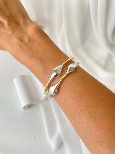 Çift Renk Mekik Detaylı Kelepçe - 3