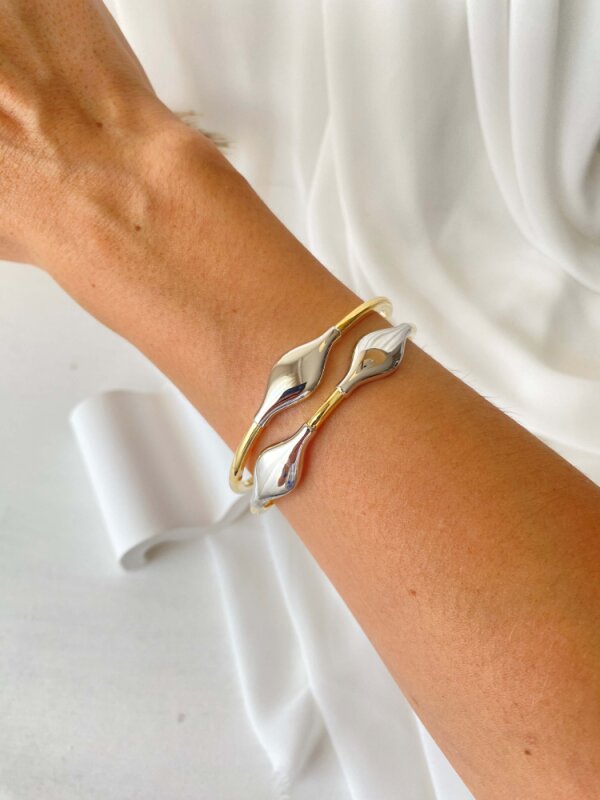 Çift Renk Mekik Detaylı Kelepçe - 3