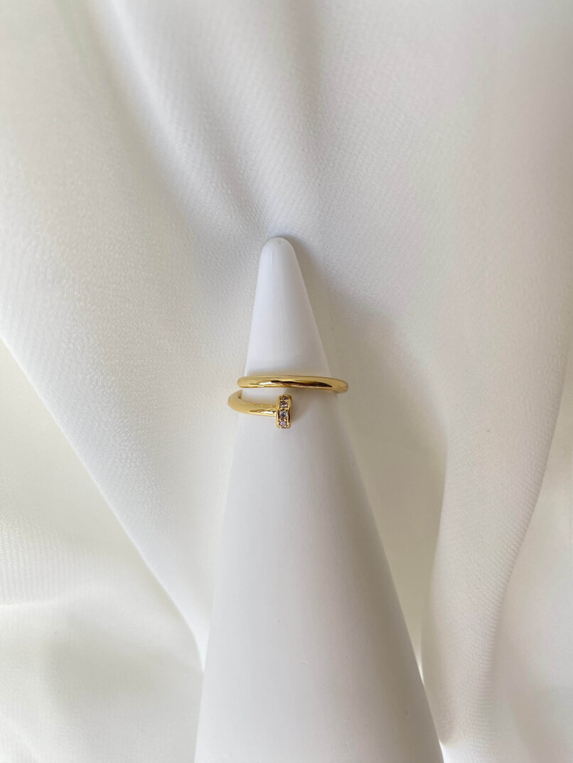 Çivi Model Yüzük-Gold  - 1