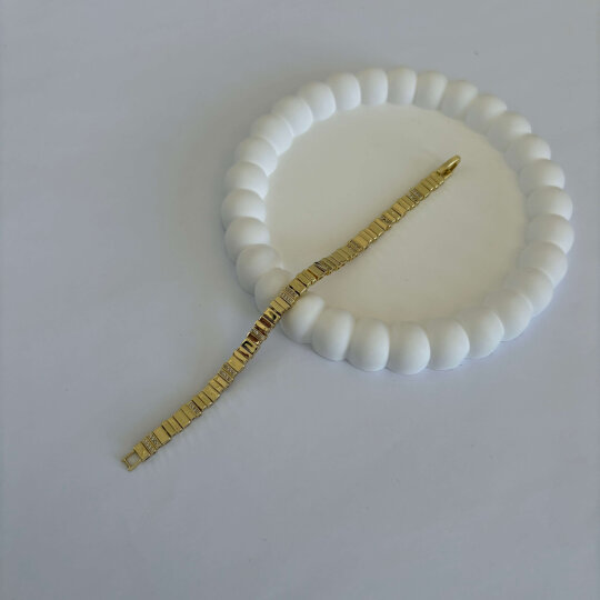 Dikdörtgen Taşlı Bileklik - Gold 