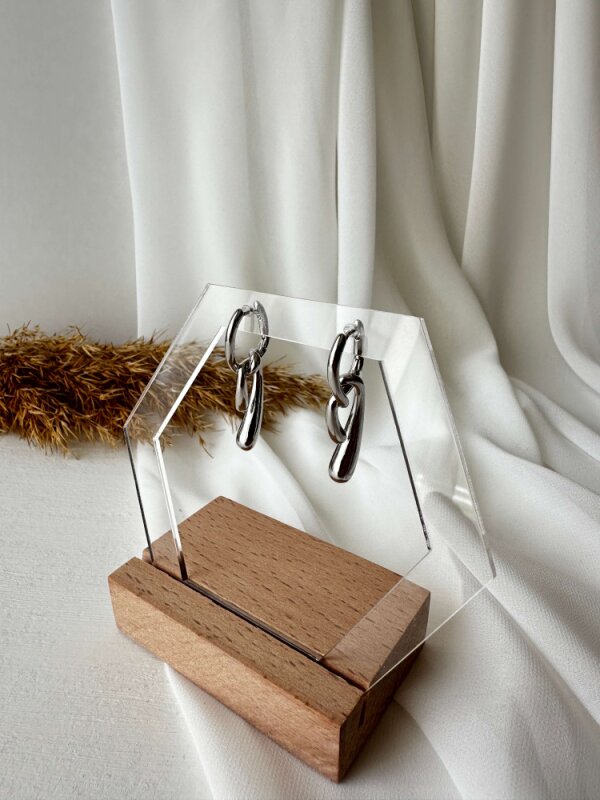 Düğüm Deteylı Küpe - Gümüş Renk - 3