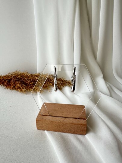 Düğüm Deteylı Küpe - Gümüş Renk - 4