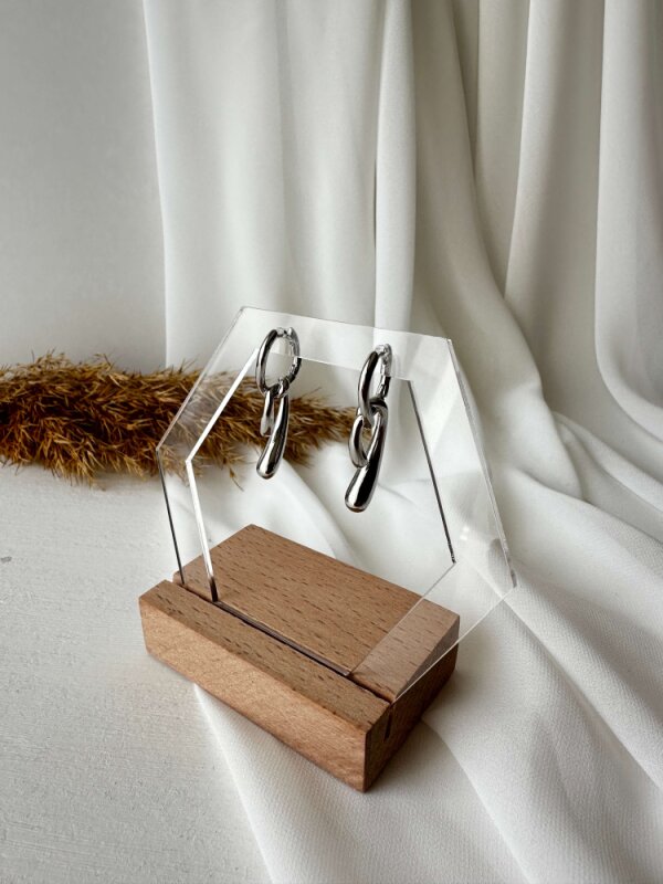 Düğüm Deteylı Küpe - Gümüş Renk - 5