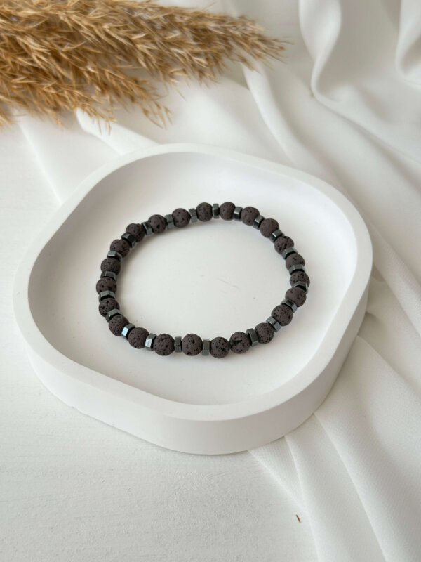 Füme Renkli Metal Detaylı Bileklik - 1