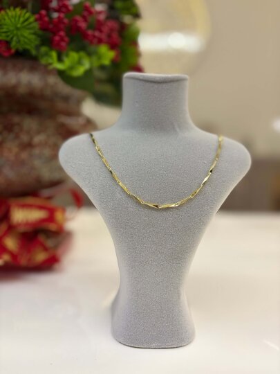 Kalın Damla Ezme Model Ezme Kolye 45 cm - 2