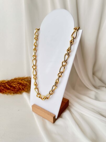 Kalın Fular Geniş Zincir- 60 cm - 2