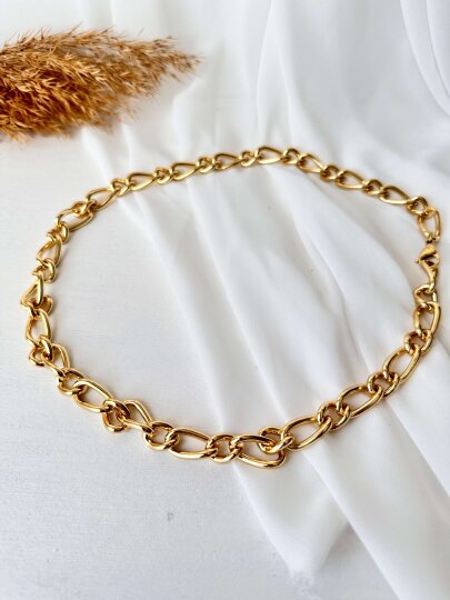 Kalın Fular Geniş Zincir- 60 cm - 3