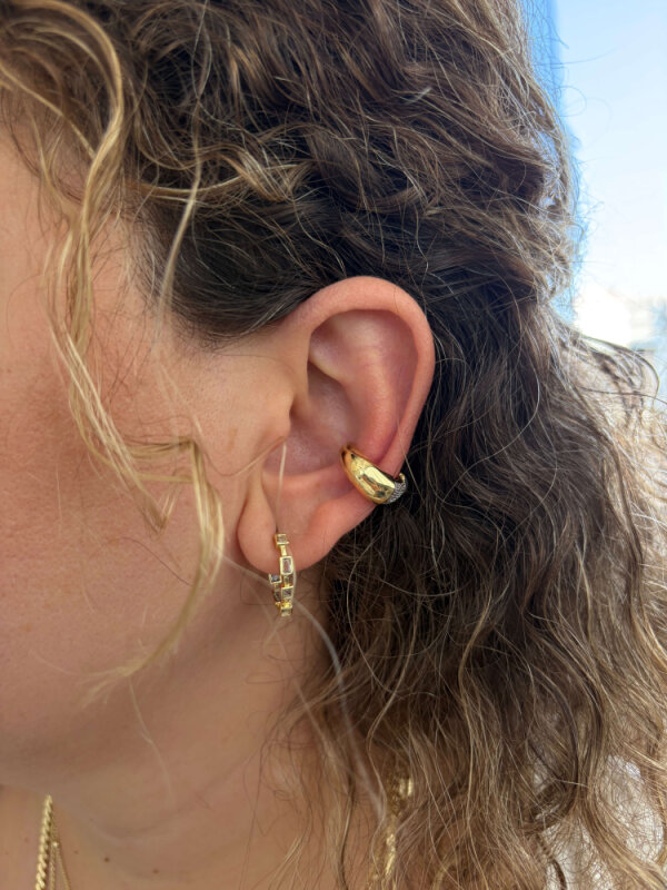 Kalın Halka Earcuff- Gold Renk - 1