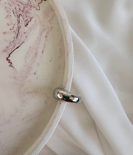 Kalın Halka Earcuff- Gümüş Renk 