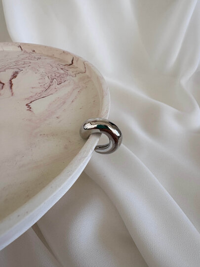 Kalın Halka Earcuff- Gümüş Renk  - 2