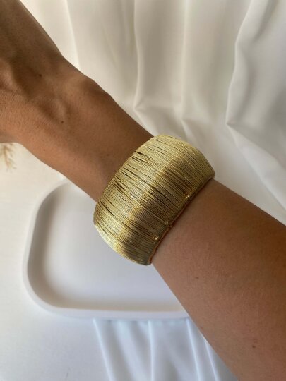 Kalın Tel Kelepçe - Gold - 2