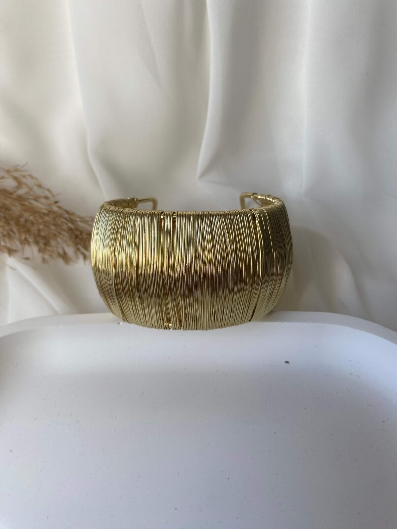 Kalın Tel Kelepçe - Gold - 1