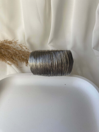 Kalın Tel Kelepçe - Gümüş