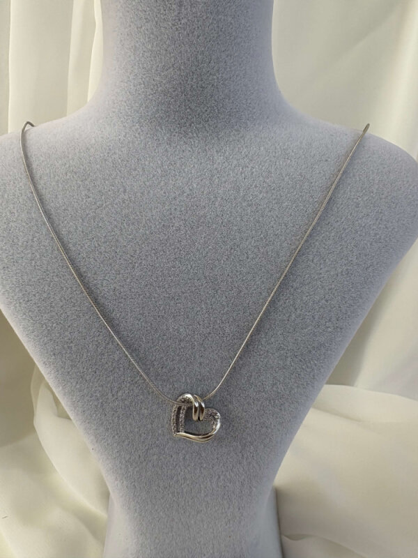 Taşlı Kalpli Kolye - 1