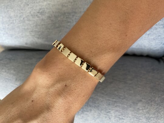 Kare Ezme Bileklik - Gold