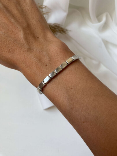 Kare Ezme Bileklik Gümüş - 3