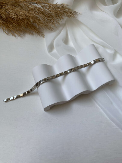 Kare Ezme Bileklik Gümüş - 2