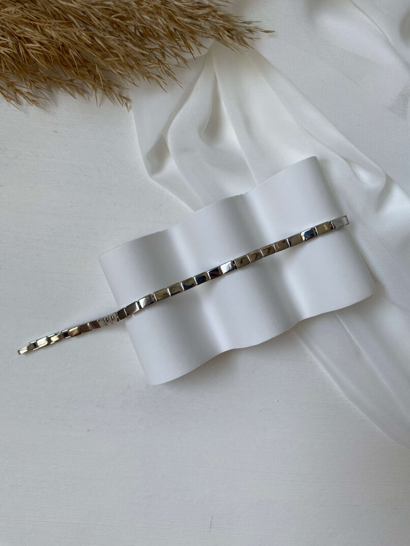 Kare Ezme Bileklik Gümüş - 1