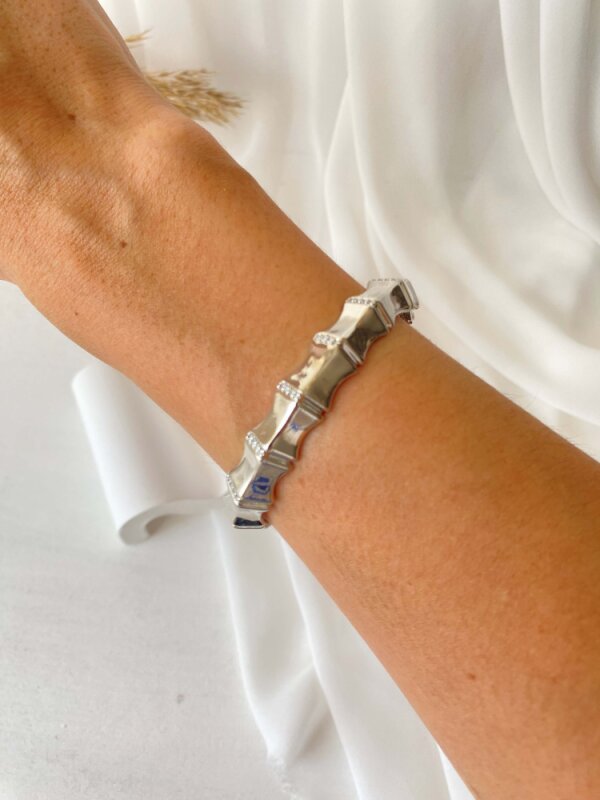 Kemik Detaylı Taşlı Kelepçe - 3