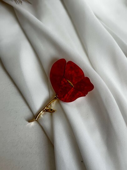 Kırmızı Gül Broş