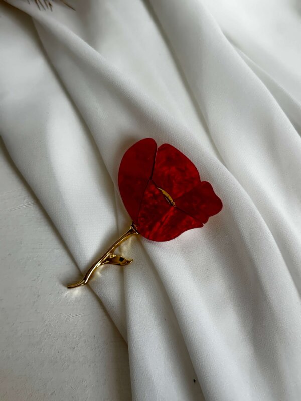 Kırmızı Gül Broş - 1