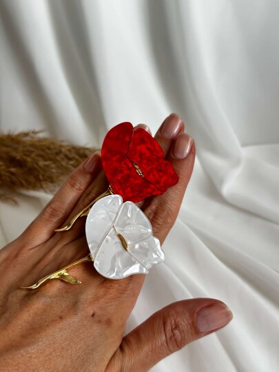 Kırmızı Gül Broş - 4