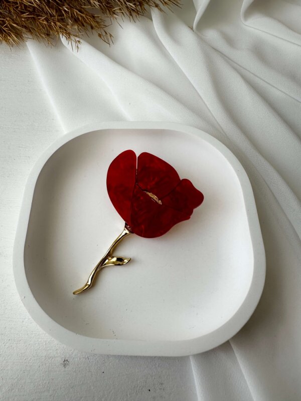 Kırmızı Gül Broş - 2