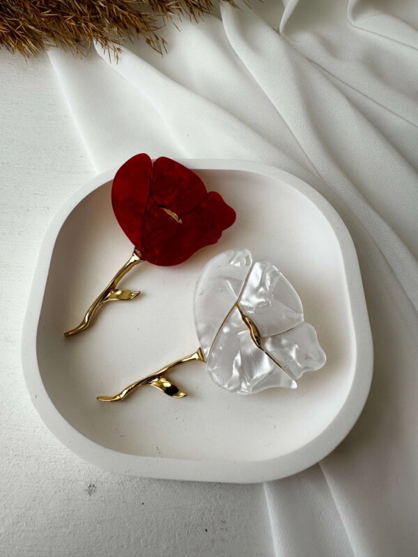 Kırmızı Gül Broş - 5