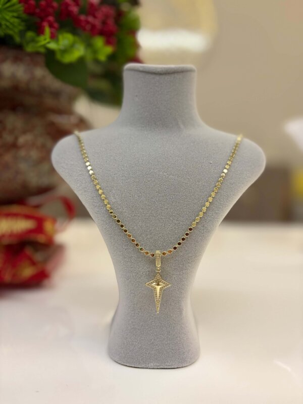 Kuzey Yıldızı Charmlı Ezme Kolye 60 cm  - 2