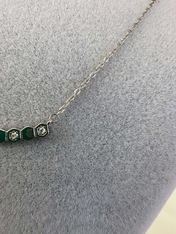 Mini Taşlı 9 Petek Kolye - 3